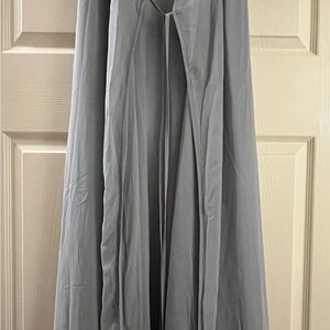 BALTIC BORN Wrap Dress Womens Small Maxi Tie Light Blue Short Sleeve